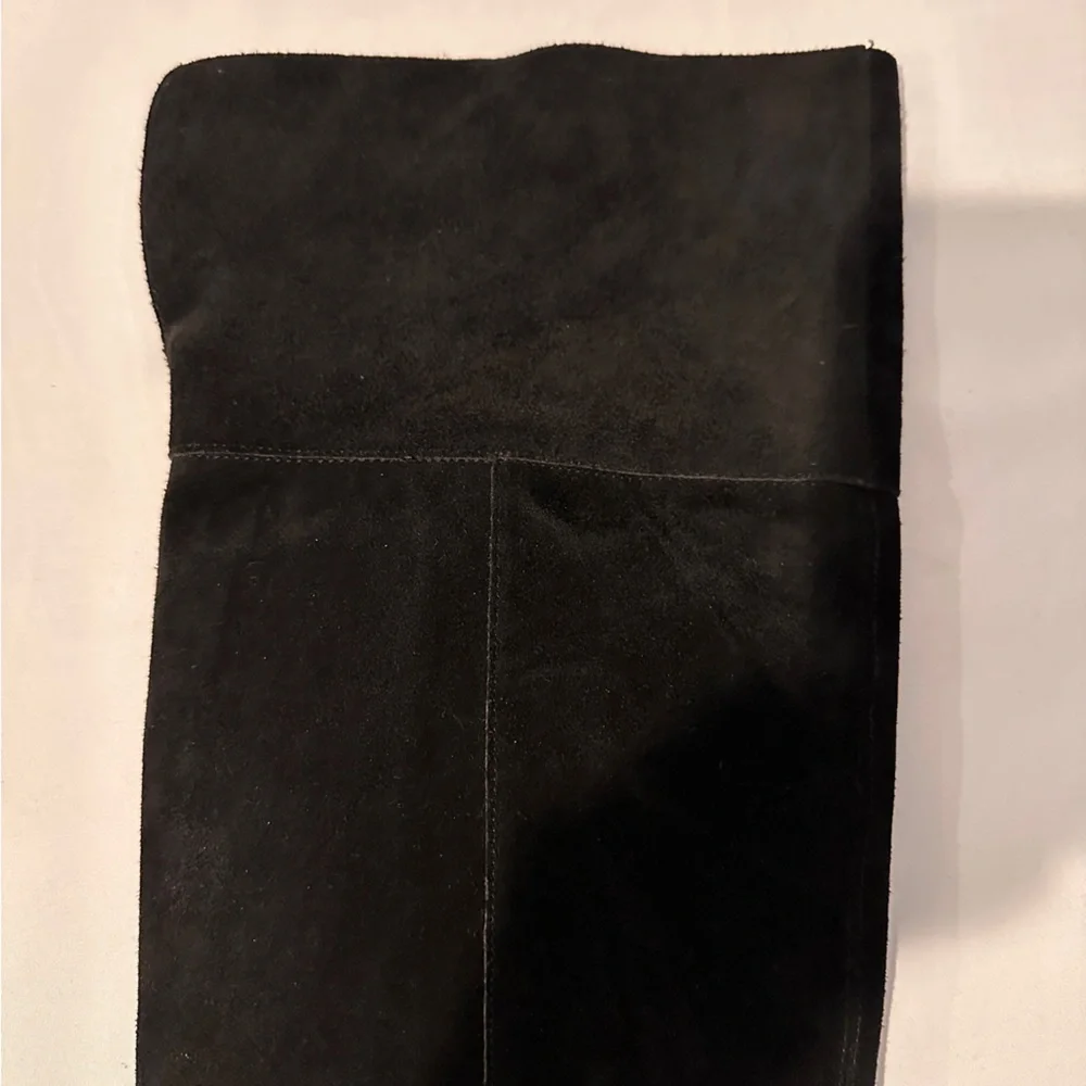 Jessica Simpson Suede Black Leather Over the Knee Heeled‎ Boots 8.5